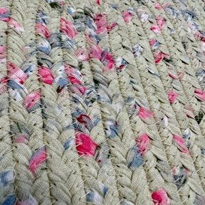 (4) vintage shabby chic pale green background with pick rose table placements.